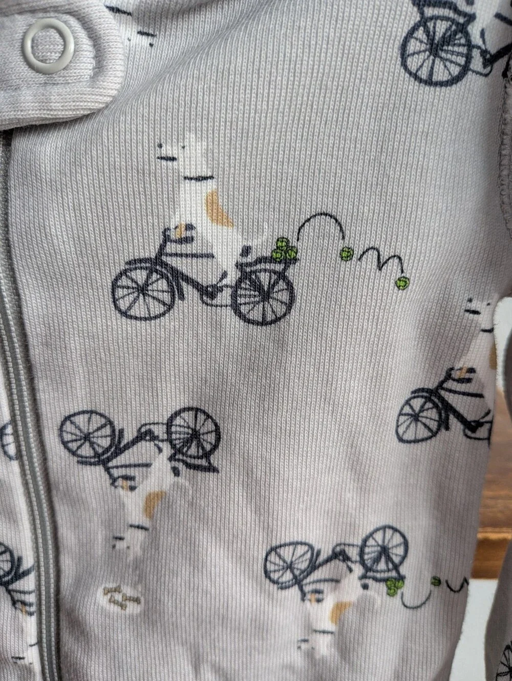 Hanna Andersson Organic Cotton 2-Way Zip Sleeper Pajamas Dogs on Bicycles 2T